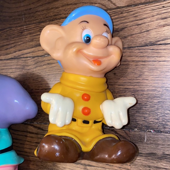 Disney Dwarfs Soft Rubber Set Set/6 Rare! DISNEY PRODUCTIONS - Picture 7 of 10